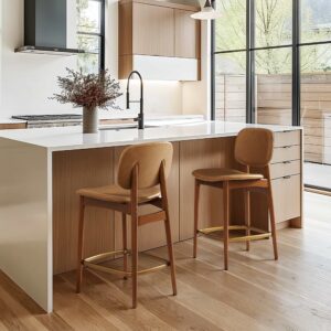 Kelsey Leather Counter Stool