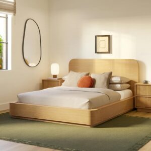 Maren Queen Bed - Natural Oak