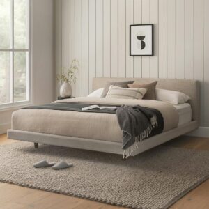Tessu California King Low Profile Upholstered Bed - Clay Taupe