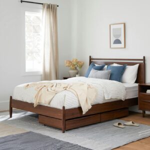 Lenia Queen Panel Bed - Walnut