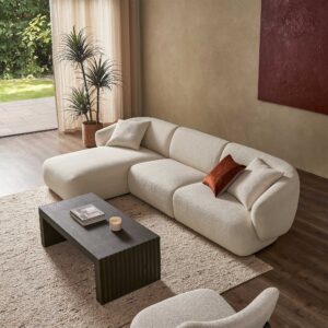 Auburn Performance Fabric Chaise Sectional Couch