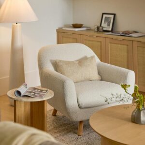 Gabriola 34" Lounge Chair - Ivory Bouclé