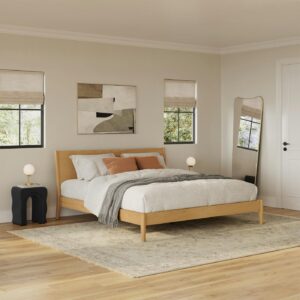 Cooper King Low Profile Bed - Natural Oak