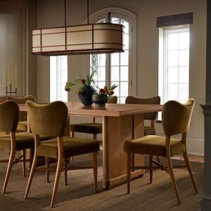 Pierce & Ward Solid Wood Framed Dining Table (82")