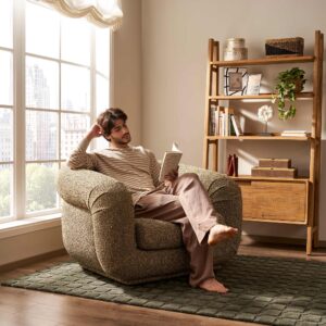 Solari Performance Fabric Swivel Chair