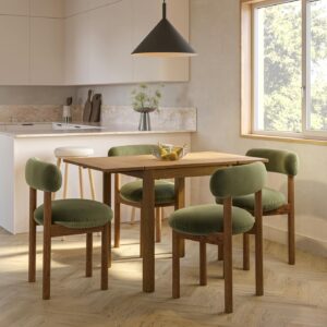 Holme 27" - 48" Drop Leaf Dining Table - Smoked Oak