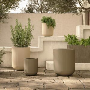 Reya Large Indoor/Outdoor Planter - Limestone Cream