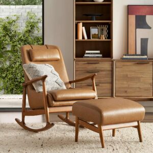 Desmond Leather Rocking Armchair