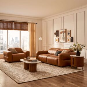 Jaron Leather Recliner Sofa