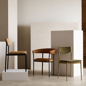Freeman Leather Pivot Back Dining Chair