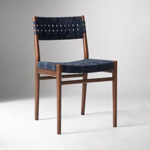Giles Woven Leather Dining Chair