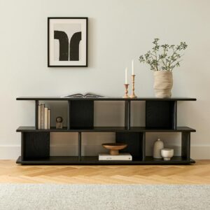 Lafora 72" Bookcase, Short - Black