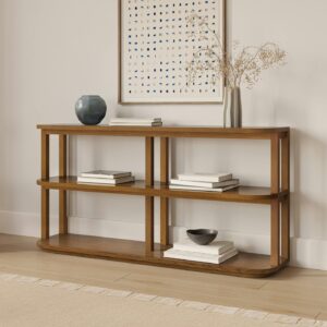Maren 64" Shelving Unit, Short - Smoked Oak