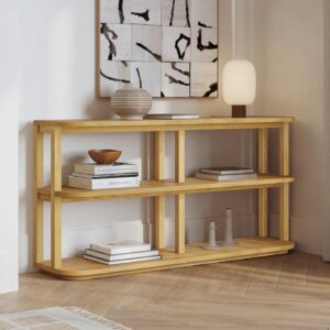 Maren 64" Shelving Unit, Short - Natural Oak