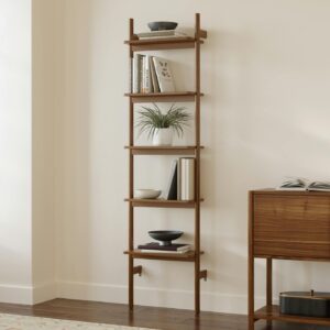 Heidi 21" Modular Shelving Unit, Narrow - Walnut