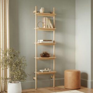 Heidi 21" Modular Shelving Unit, Narrow - White Oak