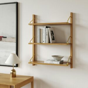 Stark 25" 3-Tier Shelving Unit - Oak