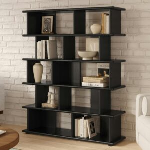 Lafora 53" Bookcase, Tall - Black