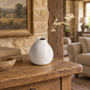 Ravello Neutral Crackle Glaze Bud Vase - 12cm