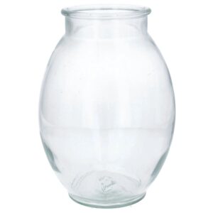 Clear Glass Oval Vase Small