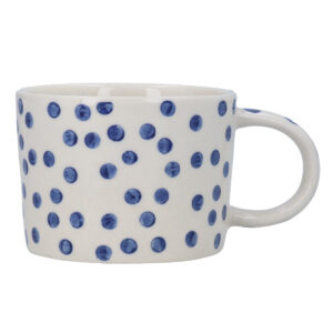 Blue Dots Stoneware Mug