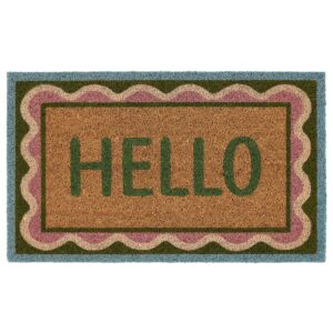 Hello Scallop Coir Outdoor Doormat