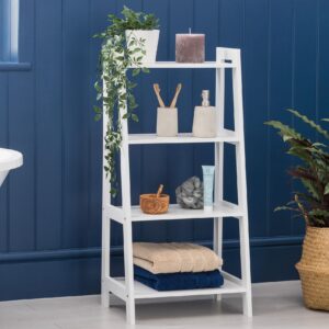 Clovelly White Bathroom Ladder Shelf
