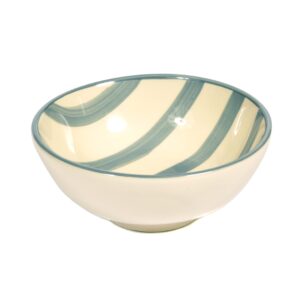 Grey Striped Porcelain Bowl