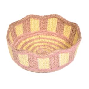 Pink Striped Mini Basket
