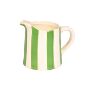 Green Stripe Ceramic Milk Jug