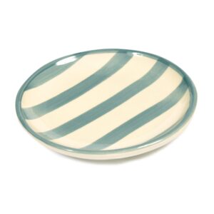 Grey Striped Porcelain Mini Plate