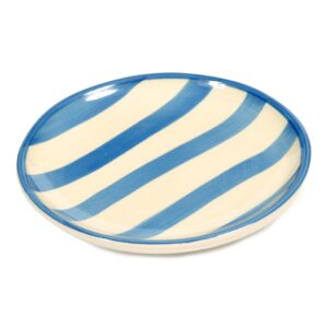 Blue Striped Porcelain Mini Plate
