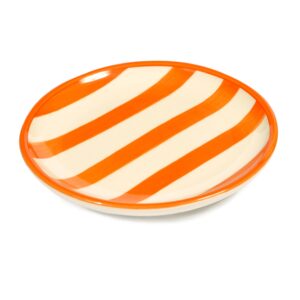 Orange Striped Porcelain Mini Plate