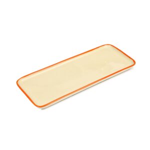 Orange Border Porcelain Tray