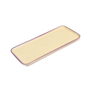Lavender Border Porcelain Tray
