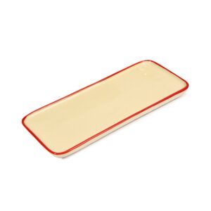 Red Border Porcelain Tray
