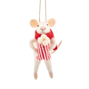 Mouse Eating Popcorn Decoration