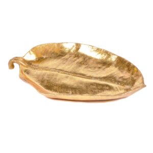 Gold Resin Leaf Plate