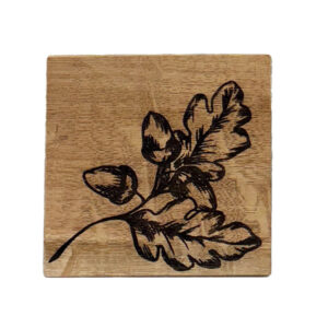 Selbrae House Single Oak Coaster - Autumn Acorns