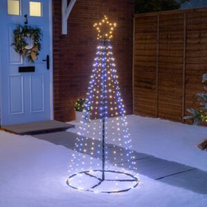 Mixed White LED Maypole Christmas Tree