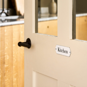 Enamel Kitchen Sign - White