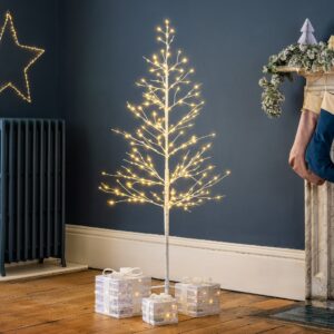 White LED Christmas Twig Tree