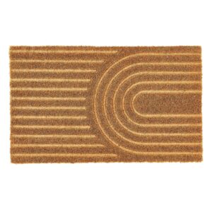 Art Deco Curve Embossed Coir Outdoor Doormat