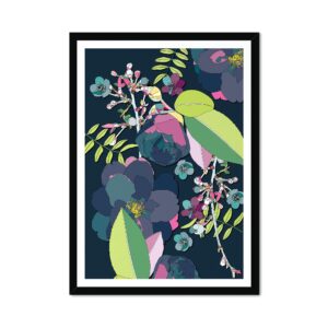 Camellia Navy Fine Art Print