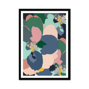 Flower Pop Blue Pink Fine Art Print