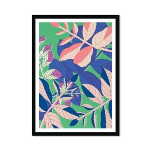 Leaf Green Blue Fine Art Print