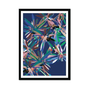 Sea Aster Navy Abstract Fine Art Print