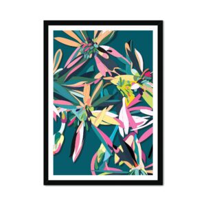 Sea Aster Teal Abstract Fine Art Print