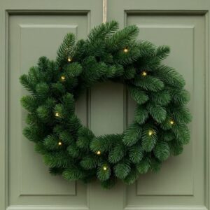 Biggie Best LED Christmas Wreath - 50cm - Battery Operated