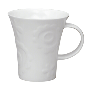Flute White Bone China Mug - Daisy